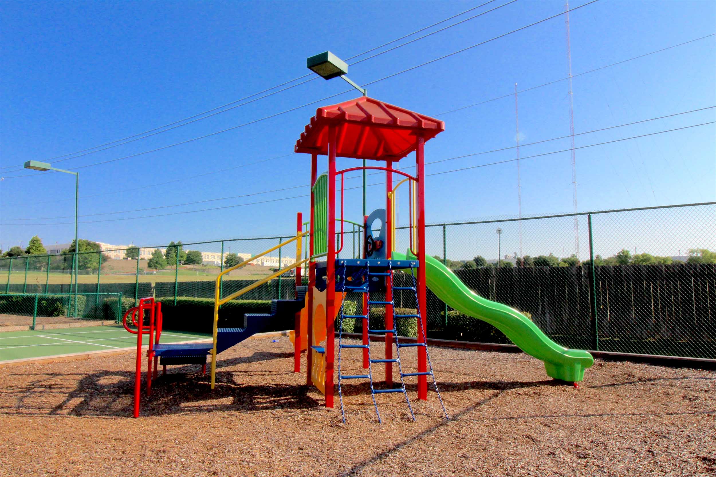 Colorful playground equipment